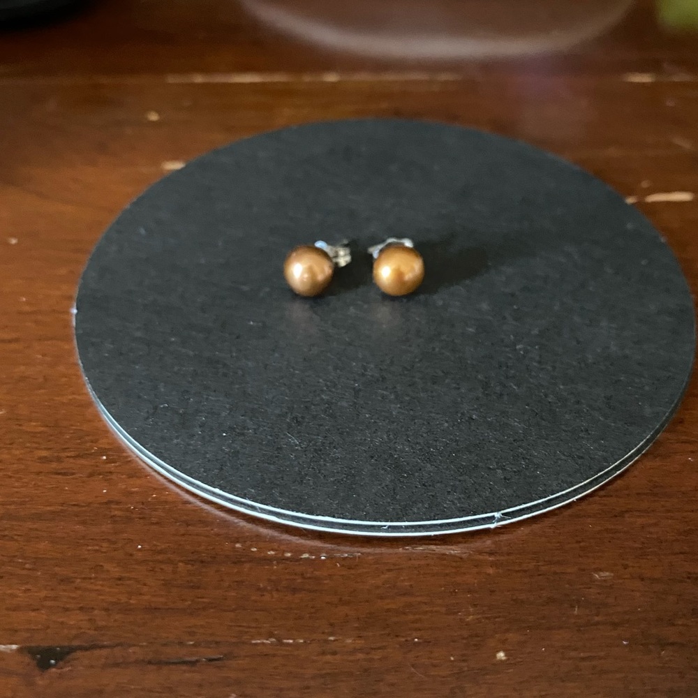 Honora Cultured Pearl Earrings in Light Brown